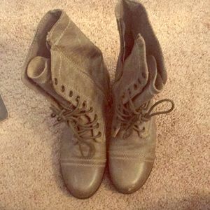 Slightly worn Steven Madden combat boots